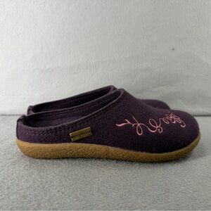 Haflinger Purple Wool Slippers